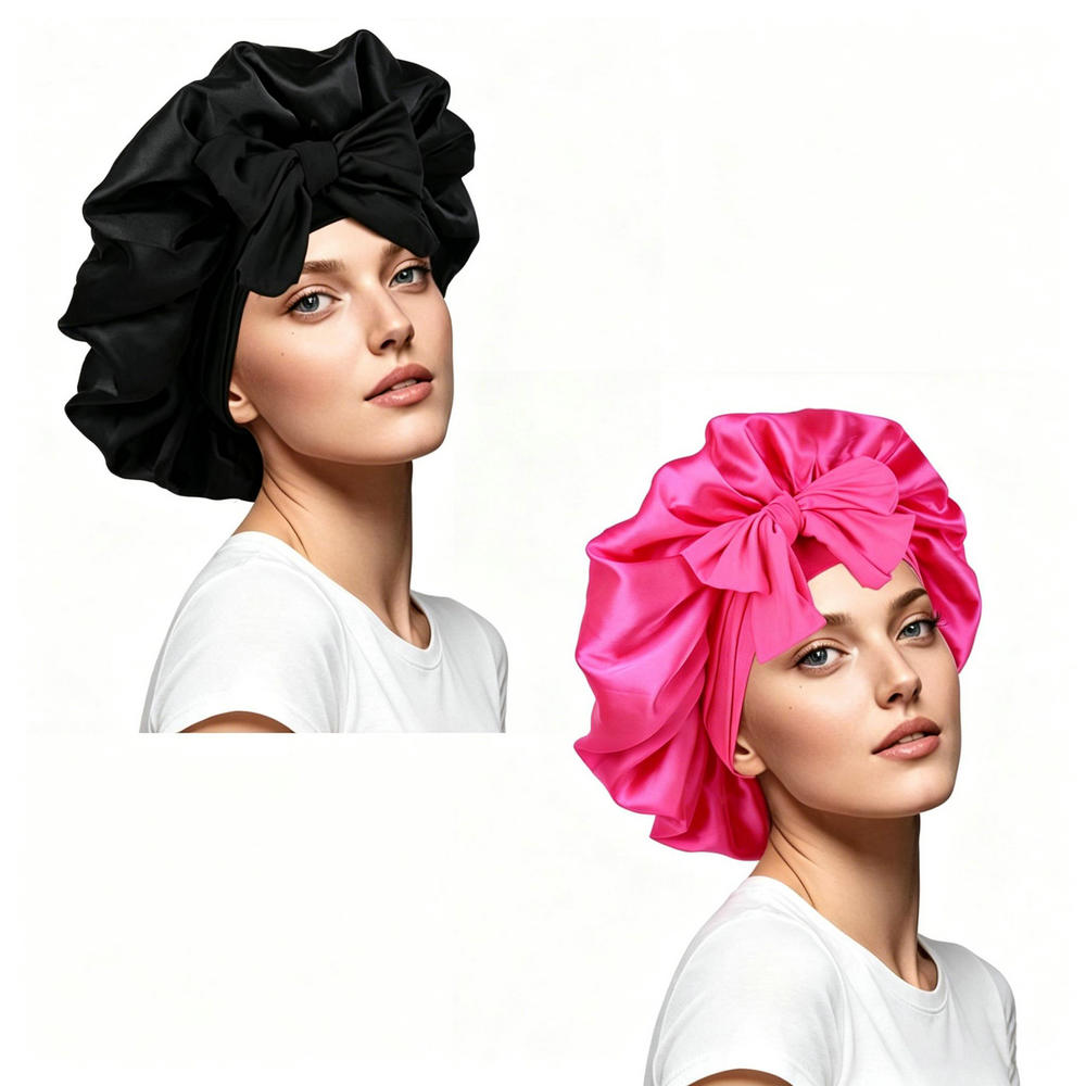 Satin Hair Bonnet - 2 szt. Satynowe czepekki dla kobiet,