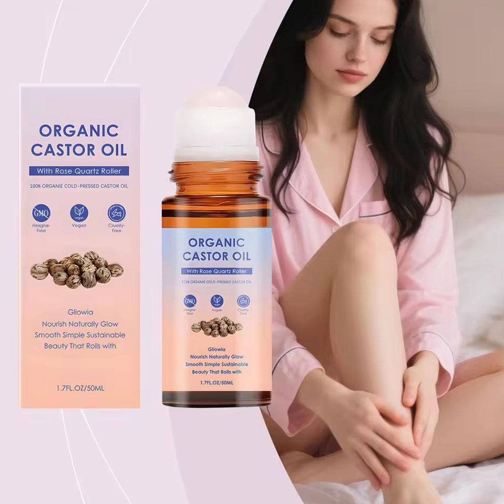 Castor Oil Cold Press - 50ml Organiczny Olejek Rycynowy z Różowym