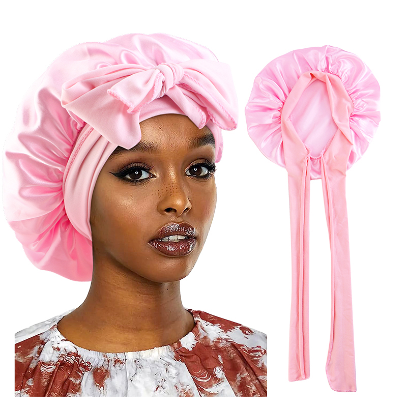 Satin Hair Bonnet - Nowy satynowy czepek do spania dla