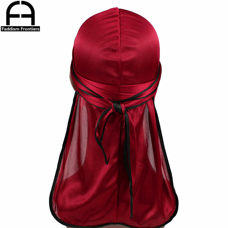 Satin Hair Bonnet - Nowe mody męska Satin Durags Biker