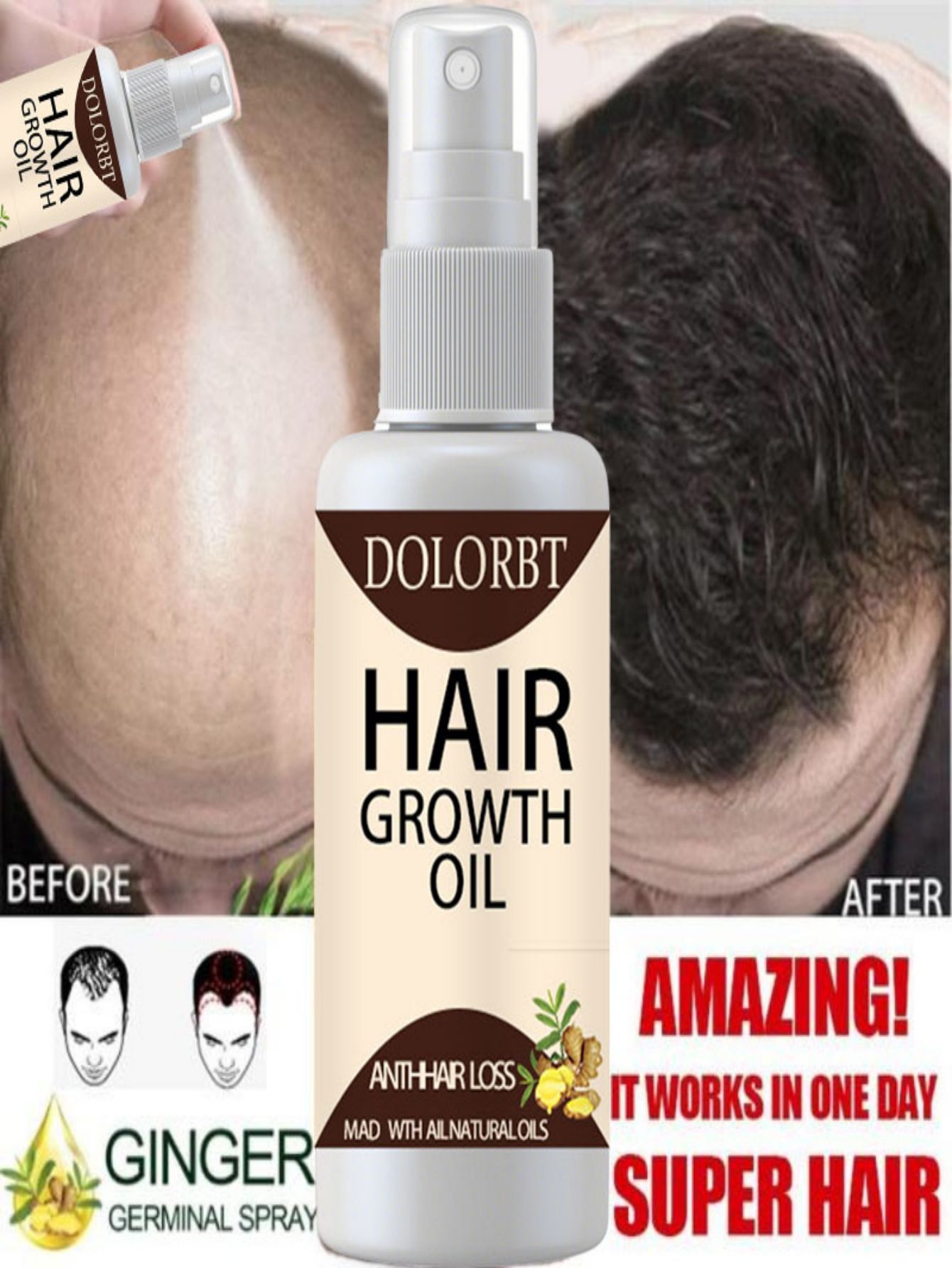 Hair Care Herbal Products - Olejek na porost włosów w sprayu