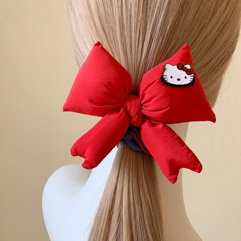 Hair Care Korean Products - Urocza, kreskówkowa, czerwona gumka do włosów