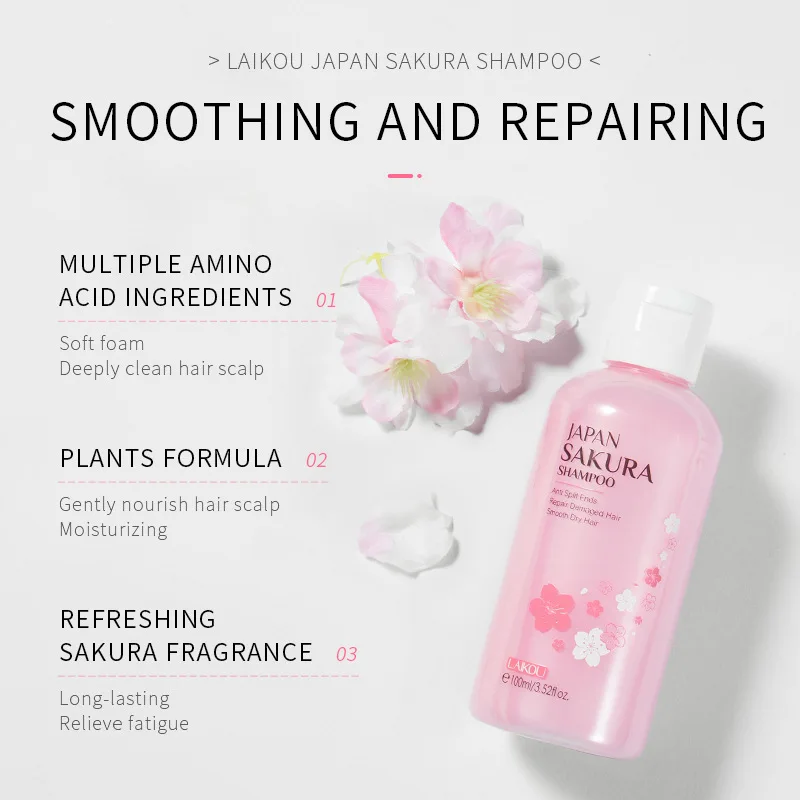 LAIKOU japonia Sakura szampon  – Hair Care Korean Products recenzja i cena