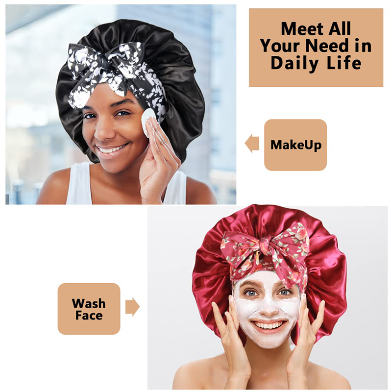 2PCS/LOT Boho Printed Headband – Satin Hair Bonnet recenzja i cena