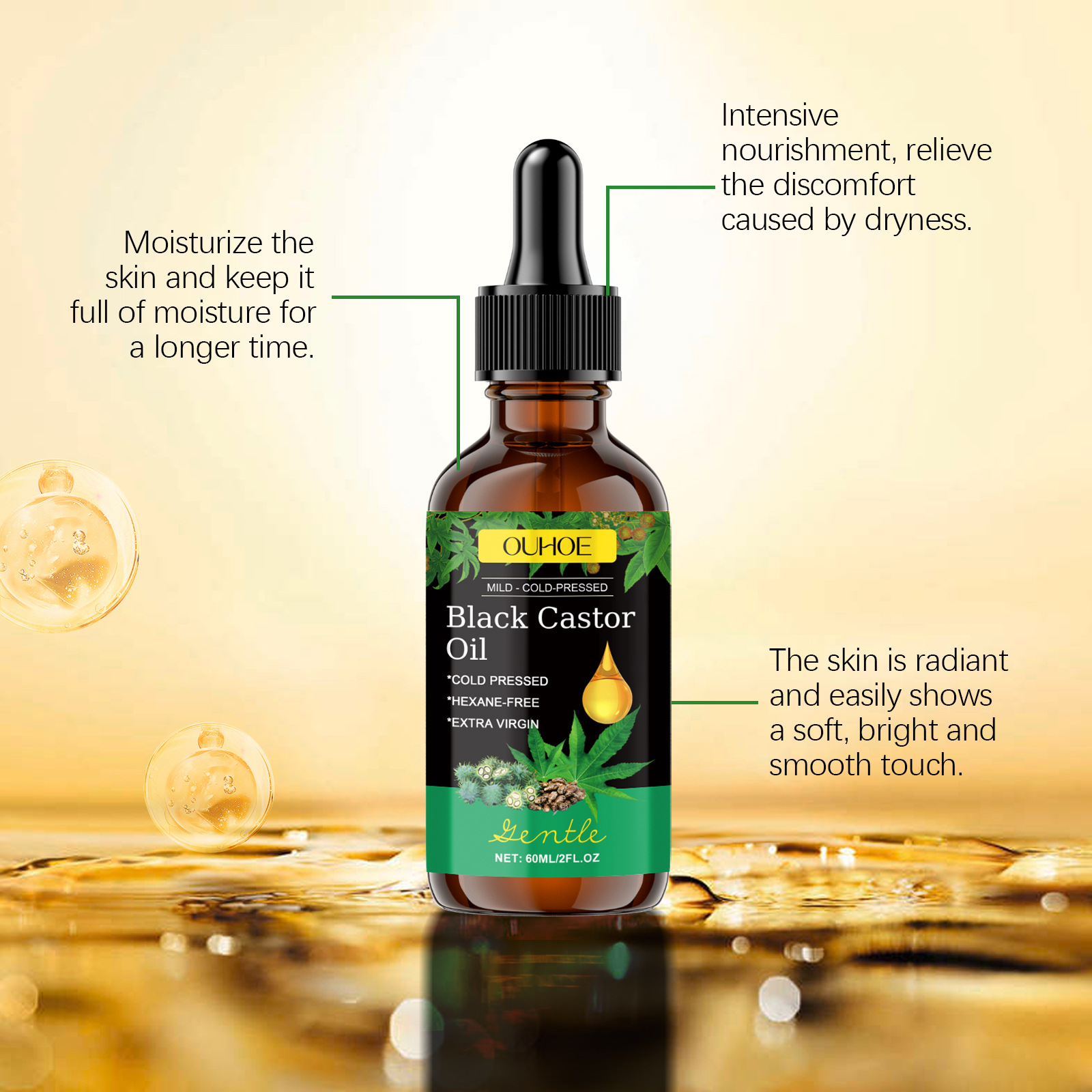 Czarny olej rycynowy tłoczony  – Castor Oil Cold Press recenzja i cena